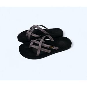 Teva Olowahu Sandals Blue Gray Purple Slip-on Women's Size 8 Flip Flop